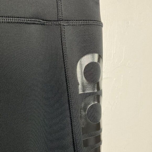 Adidas Black Spell Out Climalite Mesh Full Length Leggings Small - Picture 2 of 6